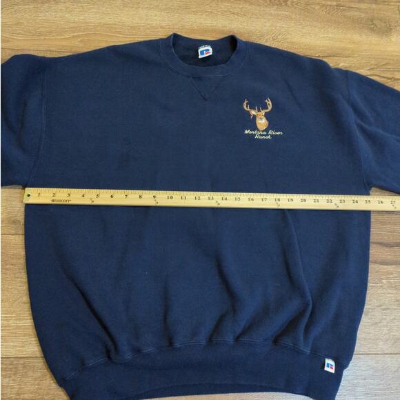 VTG Russel Athletic Montana River Ranch Elk Adult XXL Sweatshirt Nature Outdoors - Picture 6 of 7